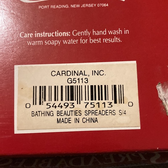 Cardinal inc. Dining Vintage Bathing Beauties Spreadables Spreaders